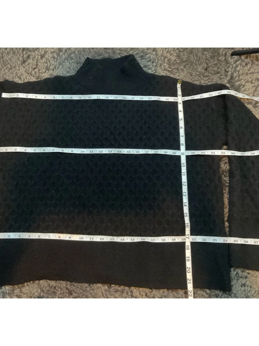 Kut from the Kloth Black Textured Mock Neck Sweater